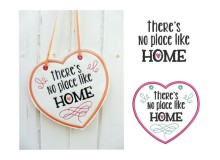 Stickdatei - ITH Türschild No place like home